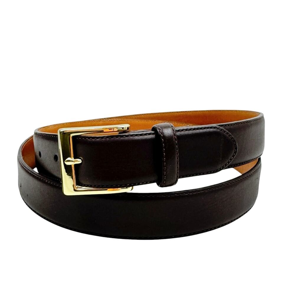 Coach Men's Dark Brown Leather Belt
